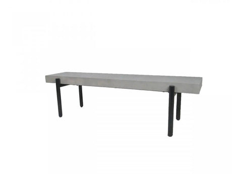 Vig Furniture - Modrest Timlin Modern Concrete & Metal Bench - Vggrtimlin-Gry-Bench