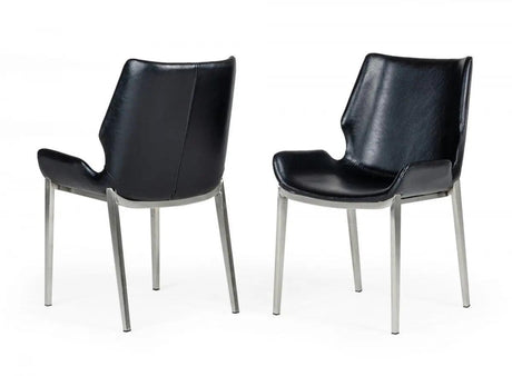 Vig Furniture - Modrest Tina - Modern Black Eco-Leather Dining Chair (Set Of 2) - Vghr3513