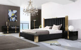 Vig Furniture - Modrest Token Modern Black & Gold Bed - Vgvcbd815-Bed