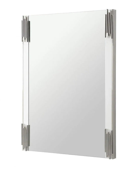 Vig Furniture - Modrest Token - Modern White & Stainless Steel Mirror - Vgvcj815-Wht-Mir