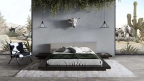 Modrest Tokyo Contemporary Black And Grey Platform Bed Vgmabr-90-Blk-Gray