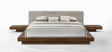 Modrest Tokyo Contemporary Walnut And Grey Platform Bed Vgmabr-90-Wal-Gray