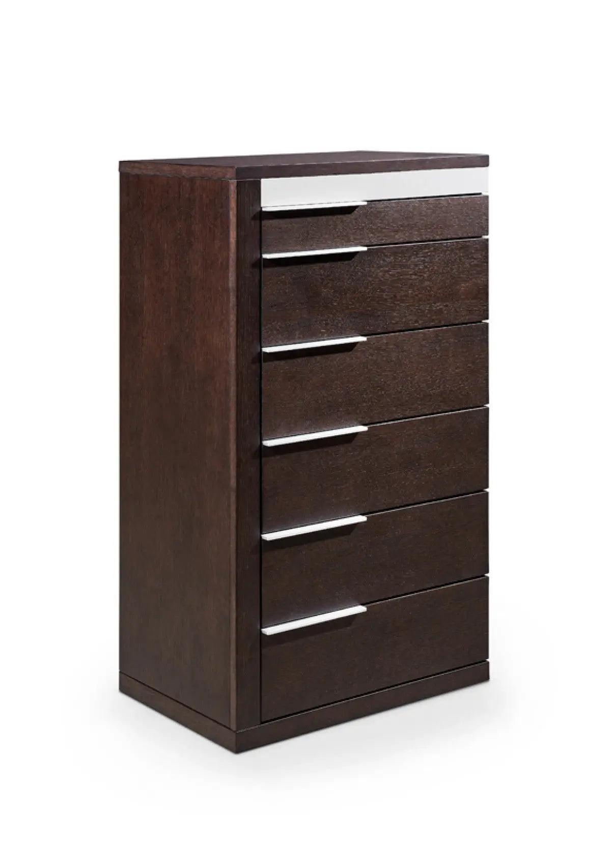 Vig Furniture - Modrest Torino Modern Brown Oak & Grey Chest - Vgwcd-D04-Brnoak