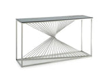 Vig Furniture - Modrest Trinity Modern Glass & Stainless Steel Console Table - Vgvck8618