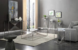 Vig Furniture - Modrest Trinity Modern Glass & Stainless Steel Console Table - Vgvck8618