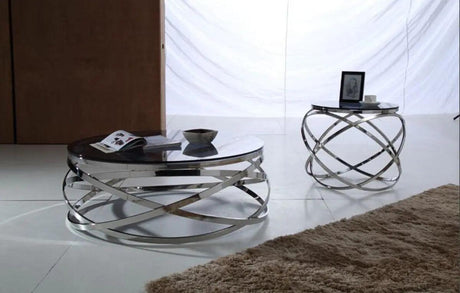 Vig Furniture - Modrest Tulare Contemporary Smoked Glass Coffee Table - Vgvcct829