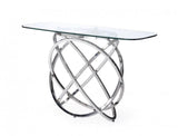 Vig Furniture - Modrest Tulare - Modern Glass & Stainless Steel Console Table - Vgvck829-Cons