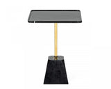 Vig Furniture - Modrest Uintah - Glam Black Marble And Brass End Table - Vghk-30034