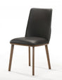 Modrest Utah Modern Walnut And Brown Eco-Leather Dining ChairSet Of 2 Vgmami-973