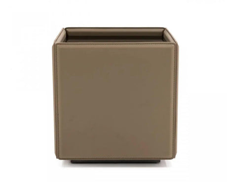 Vig Furniture - Modrest Vargas Modern Beige Leatherette End Table - Vgwce320B-Bei-Et