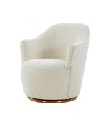 Vig Furniture - Modrest Vera Modern Sherpa Swivel Accent Chair - Vgrhac-542-Wht-Ch