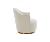 Vig Furniture - Modrest Vera Modern Sherpa Swivel Accent Chair - Vgrhac-542-Wht-Ch