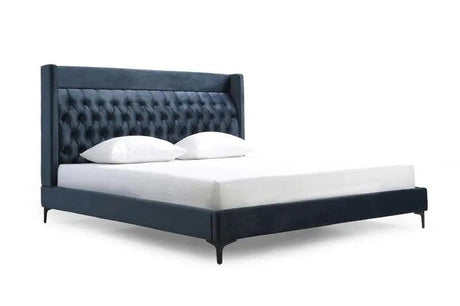 Vig Furniture - Modrest Wales Modern Blue Fabric Bed - Vgvcbd8910-Blu