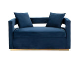 Vig Furniture - Modrest Wells Modern Blue Velvet Loveseat - Vgrhsf-515-Bl-L