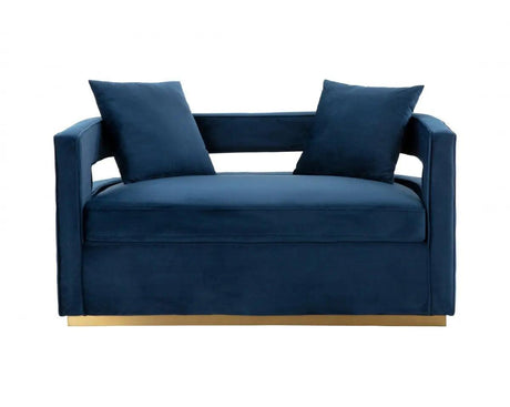 Vig Furniture - Modrest Wells Modern Blue Velvet Loveseat - Vgrhsf-515-Bl-L