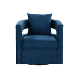 Vig Furniture - Modrest Wells Modern Blue Velvet Swivel Accent Chair - Vgrhac-543-Bl-Ch