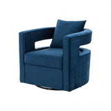 Vig Furniture - Modrest Wells Modern Blue Velvet Swivel Accent Chair - Vgrhac-543-Bl-Ch