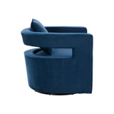 Vig Furniture - Modrest Wells Modern Blue Velvet Swivel Accent Chair - Vgrhac-543-Bl-Ch