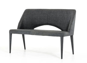 Modrest Williamette Modern Dark Grey Fabric Bench Vgeumc-8081Ch