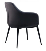 Vig Furniture - Modrest Wilson Modern Grey Velvet & Black Dining Chair - Vghr3404-Gry-Dc