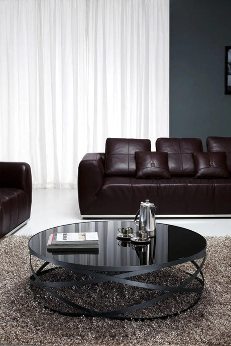 Vig Furniture - Modrest Wixon Modern Black Round Coffee Table - Vgewf1139Aa