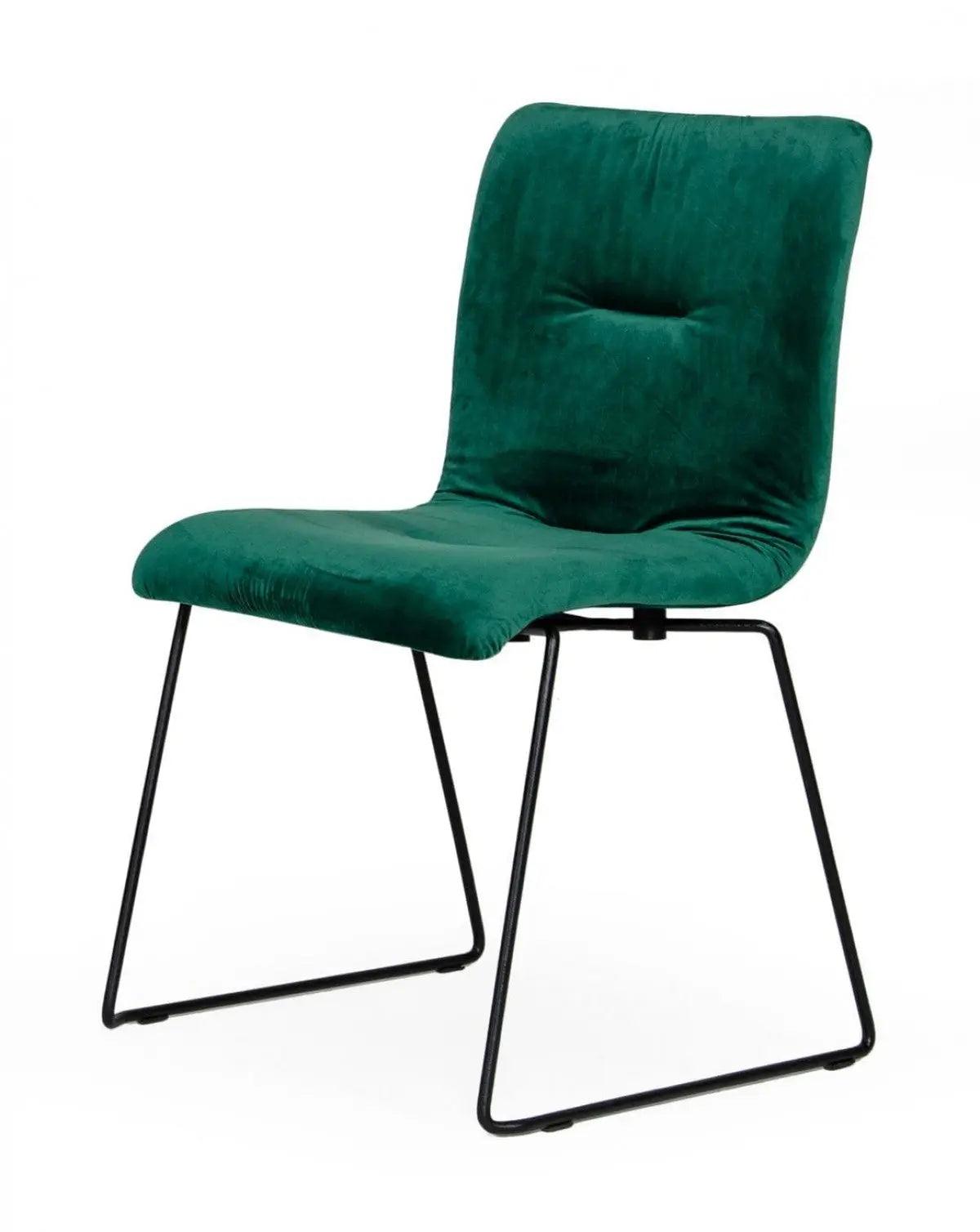 Vig Furniture - Modrest Yannis - Modern Green Fabric Dining Chair (Set Of 2) - Vgmami-913-Grn