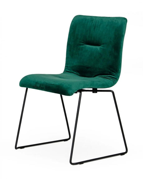 Vig Furniture - Modrest Yannis - Modern Green Fabric Dining Chair (Set Of 2) - Vgmami-913-Grn