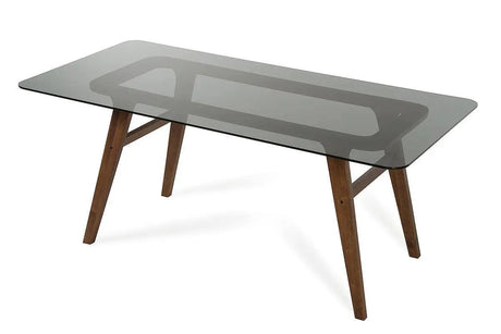 Vig Furniture - Modrest Zeppelin Modern Smoked Glass Dining Table - Vgmamit-1111