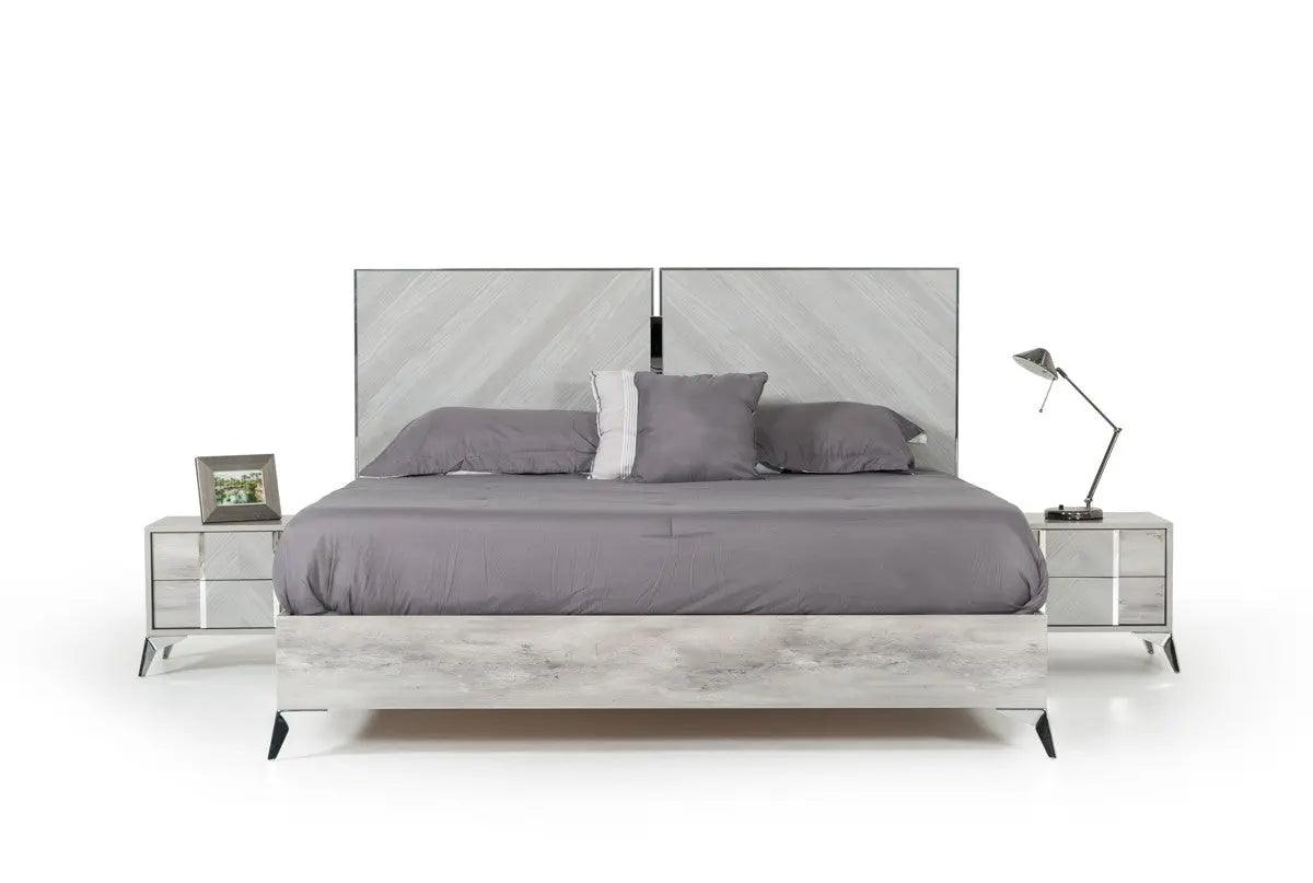 Vig Furniture - Nova Domus Alexa Italian Modern Grey Bed - Vgacalexa-Bed