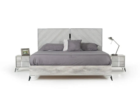 Vig Furniture - Nova Domus Alexa Italian Modern Grey Bed - Vgacalexa-Bed