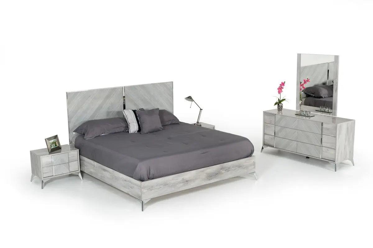 Vig Furniture - Nova Domus Alexa Italian Modern Grey Bed - Vgacalexa-Bed