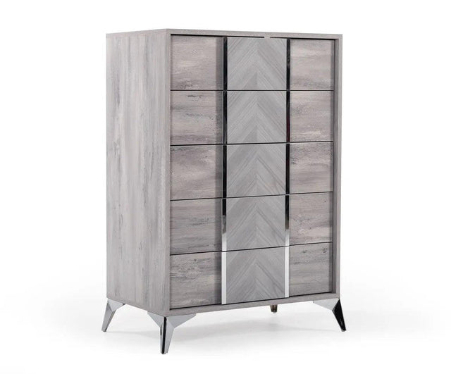 Vig Furniture - Nova Domus Alexa Italian Modern Grey Chest - Vgacalexa-Chest