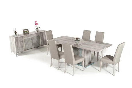 Vig Furniture - Nova Domus Alexa Italian Modern Grey Extendable Dining Table - Vgacalexa-Dt