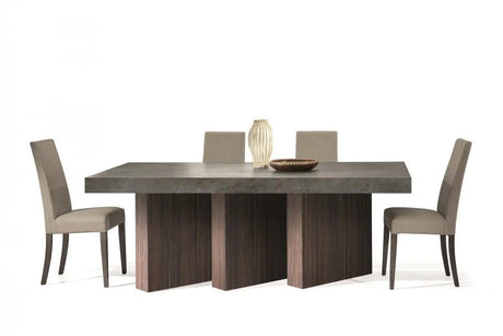 Vig Furniture - Nova Domus Amsterdam Modern Grey Volcano & Eucalyptus Oak Dining Table - Vgacamsterdam-Oak-Dt