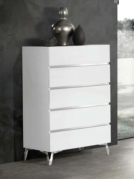 Vig Furniture - Nova Domus Angela - Italian Modern White Chest - Vgacangela-Chest