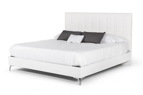 Vig Furniture - Nova Domus Angela - Italian Modern White Eco Leather Bed - Vgacangela-Bed