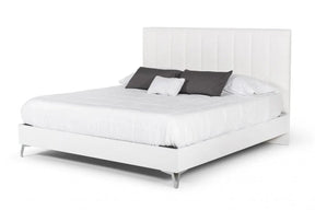 Nova Domus Angela Italian Modern White Eco Leather Bed Vgacangela-Bed