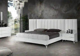 Vig Furniture - Nova Domus Angela - Italian Modern White Eco Leather Bed W- Nightstands And Wings - Vgacangela-Set-Wings