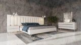 Vig Furniture - Nova Domus Angela - Italian Modern White Eco Leather Bed W- Nightstands And Wings - Vgacangela-Set-Wings