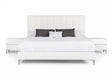 Nova Domus Angela Italian Modern White Eco Leather Bed WNightstands Vgacangela-Set-Nowings