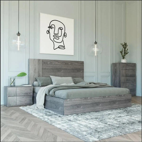 Vig Furniture - Nova Domus Asus - Italian Modern Elm Grey Bed - Vgacasus-Bed-Gry-2