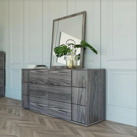 Vig Furniture - Nova Domus Asus - Italian Modern Elm Grey Dresser - Vgacasus-Drs-Gry-1