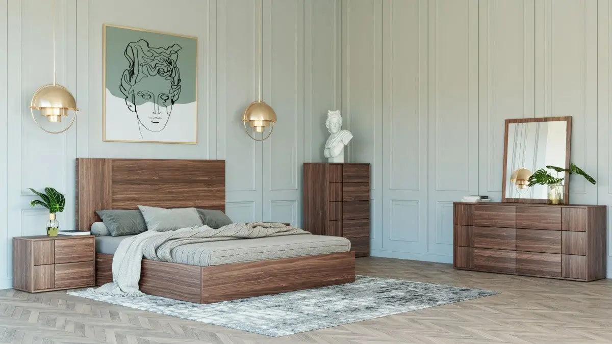 Vig Furniture - Nova Domus Asus - Italian Modern Walnut Bedroom Set - Vgacasus-Set