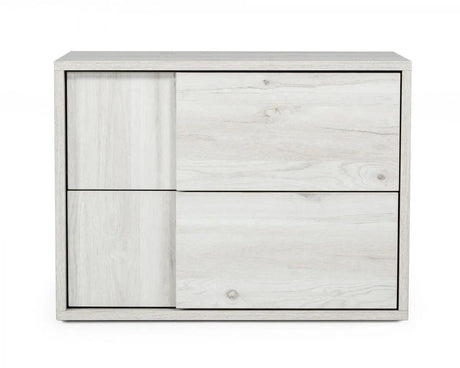 Vig Furniture - Nova Domus Asus - Italian Modern White Washed Oak Nightstand - Vgacasus-Ns-Ash