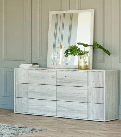 Vig Furniture - Nova Domus Asus - Modern Italian Dresser & Mirror Set - Vgacasus-Drs-Mir-Wht