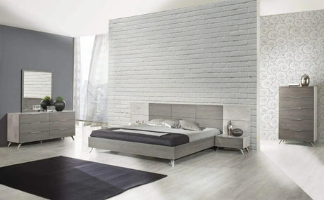 Vig Furniture - Nova Domus Bronx Italian Modern Faux Concrete & Grey Bed - Vgacbronx-Bed