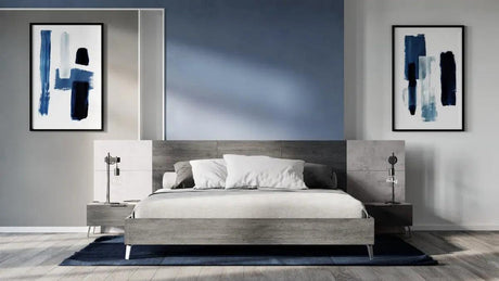 Vig Furniture - Nova Domus Bronx Italian Modern Faux Concrete & Grey Bed - Vgacbronx-Bed