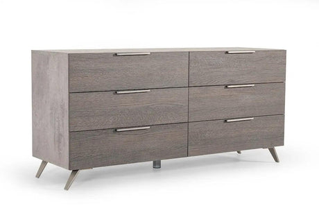 Vig Furniture - Nova Domus Bronx Italian Modern Faux Concrete & Grey Bedroom Set - Vgacbronx-Set