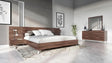 Nova Domus Brooklyn Italian Modern Walnut Bed Set Vgacbrooklyn-Set