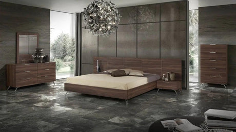 Vig Furniture - Nova Domus Brooklyn Italian Modern Walnut Bed - Vgacbrooklyn-Bed